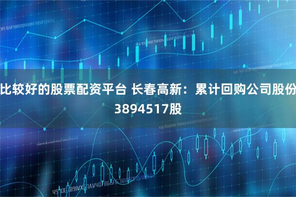 比较好的股票配资平台 长春高新：累计回购公司股份3894517股